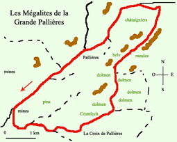 Les mégalithes et les carrières de meules [Thoiras]